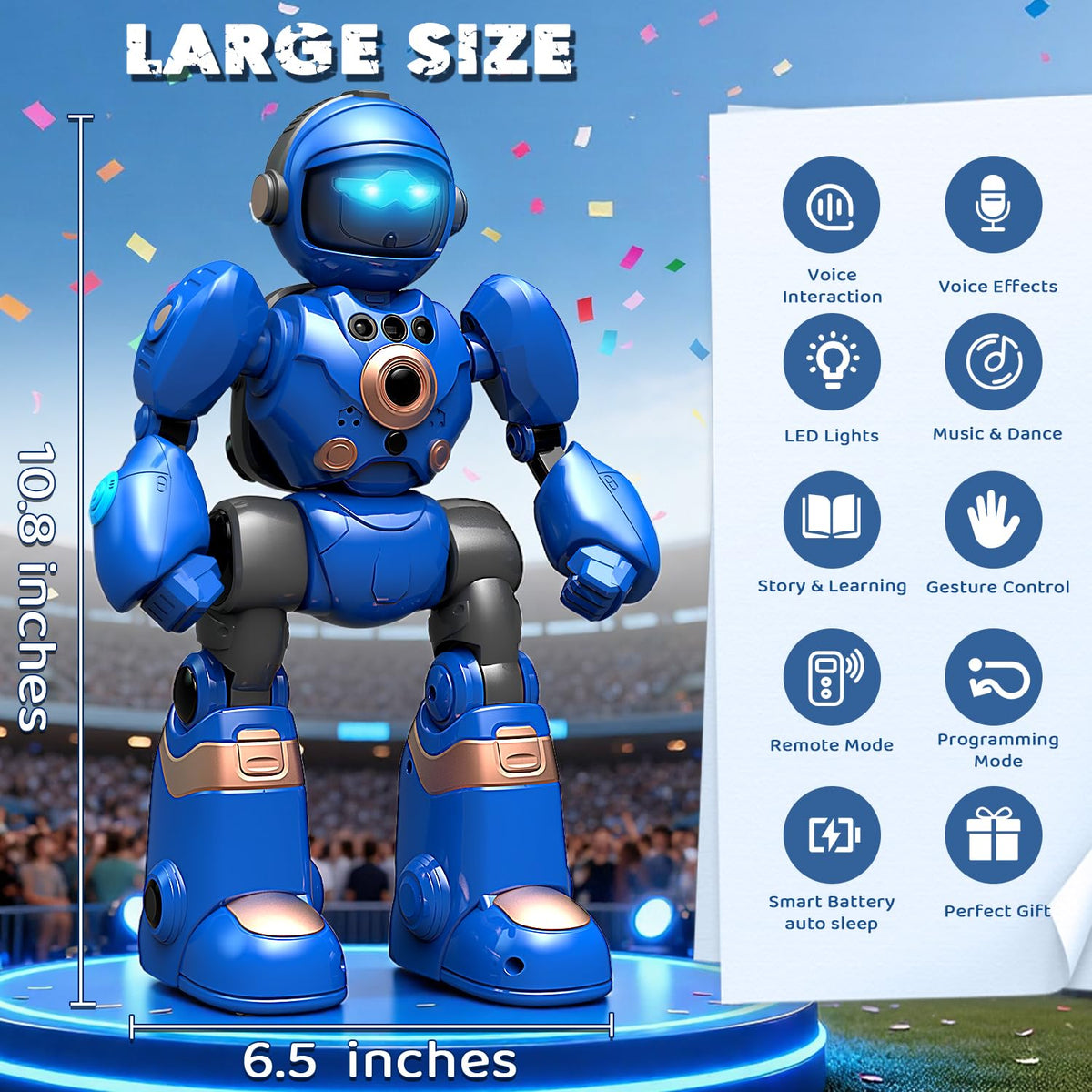 Great Dachong RC robot controlled remotely for interactive play.