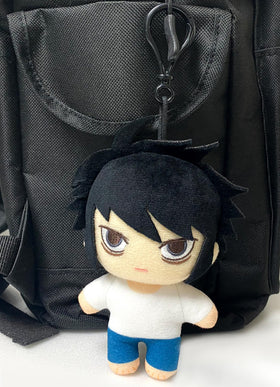 Great Eastern Entertainment Death Note L Mini Plush display, ideal for desk or shelf setups.