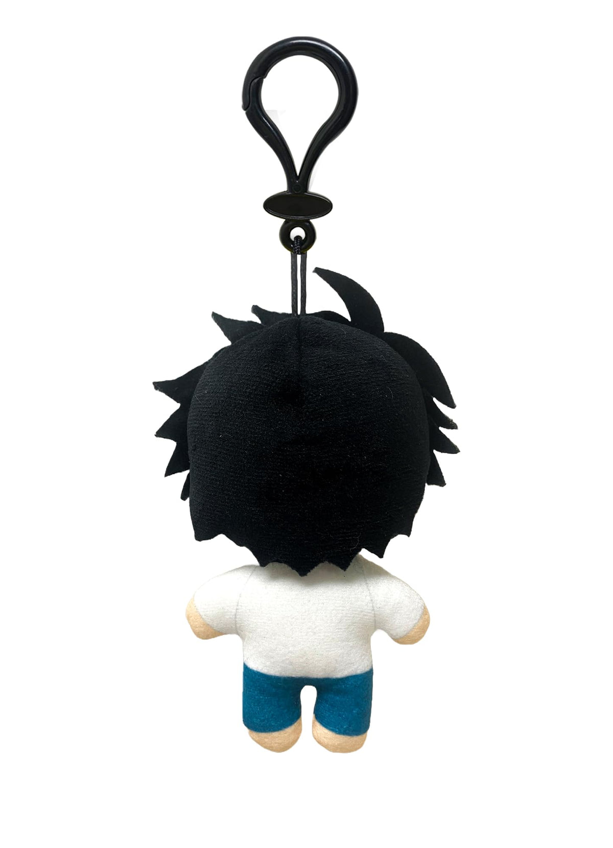 Great Eastern Entertainment Death Note L Mini Plush side view, great for bag attachment.