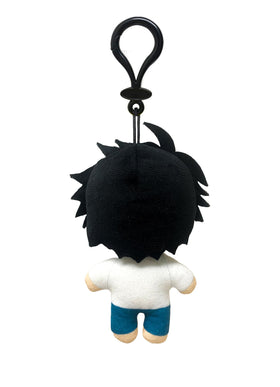 Great Eastern Entertainment Death Note L Mini Plush side view, great for bag attachment.