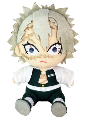 Great Eastern Demon Slayer Sanemi Shinazugawa sitting plush ready for display.