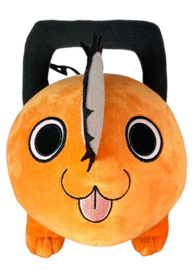 Great Eastern Entertainment Pochita plush close-up face details for collectors