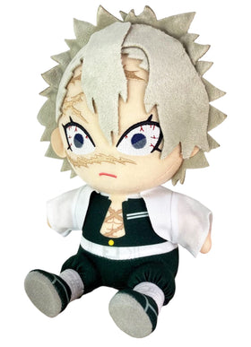 Sanemi Shinazugawa plush from Great Eastern Entertainment with licensing tag for collectors.