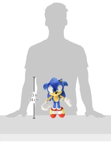Great Eastern Entertainment Sonic Hedgehog 14-inch plush back view ideal for display and cuddle