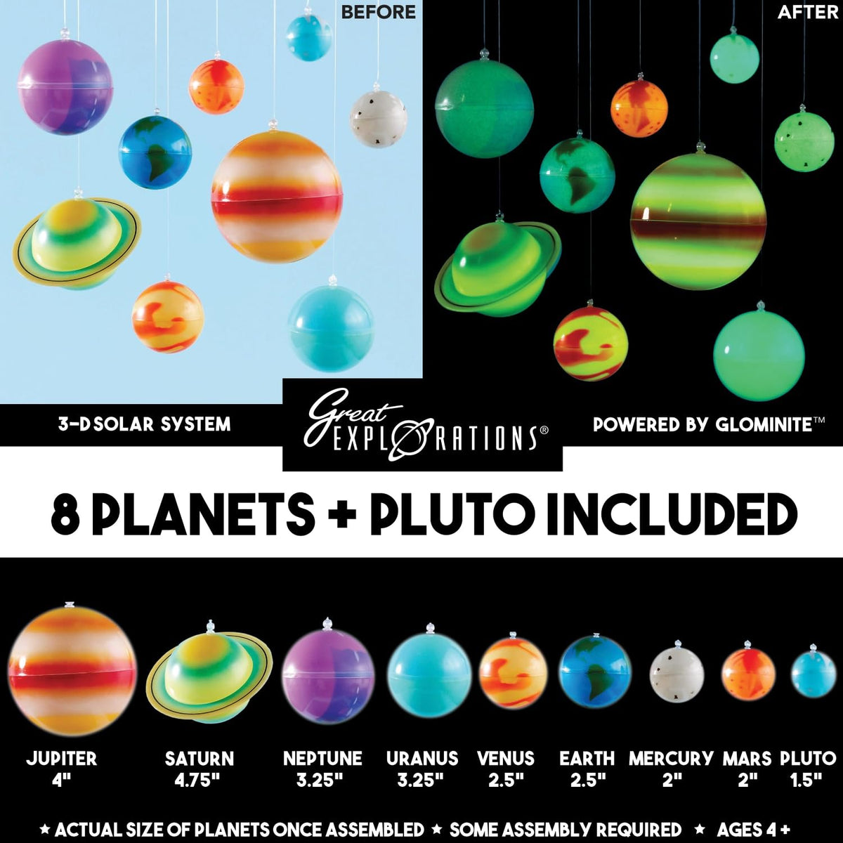 Great Explorations glow-in-the-dark stars brighten walls and ceilings to spark curiosity.