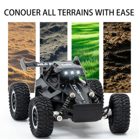Great-JUNAMT RC car dual motors deliver stable power for off-road adventures.