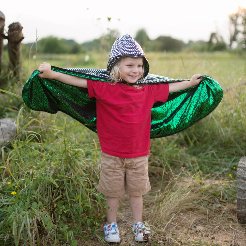 Great Pretenders cape with Velcro neck closure, easy on and off.