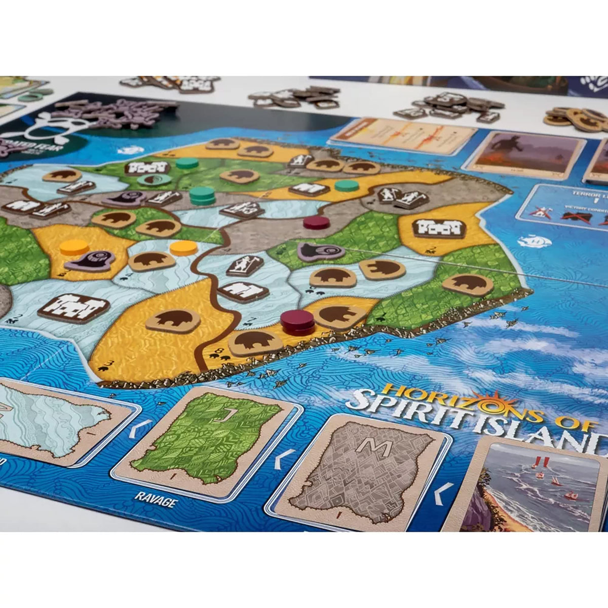 Greater Than Games Horizons of Spirit Island spirit cards showcase unique powers for strategic defense.