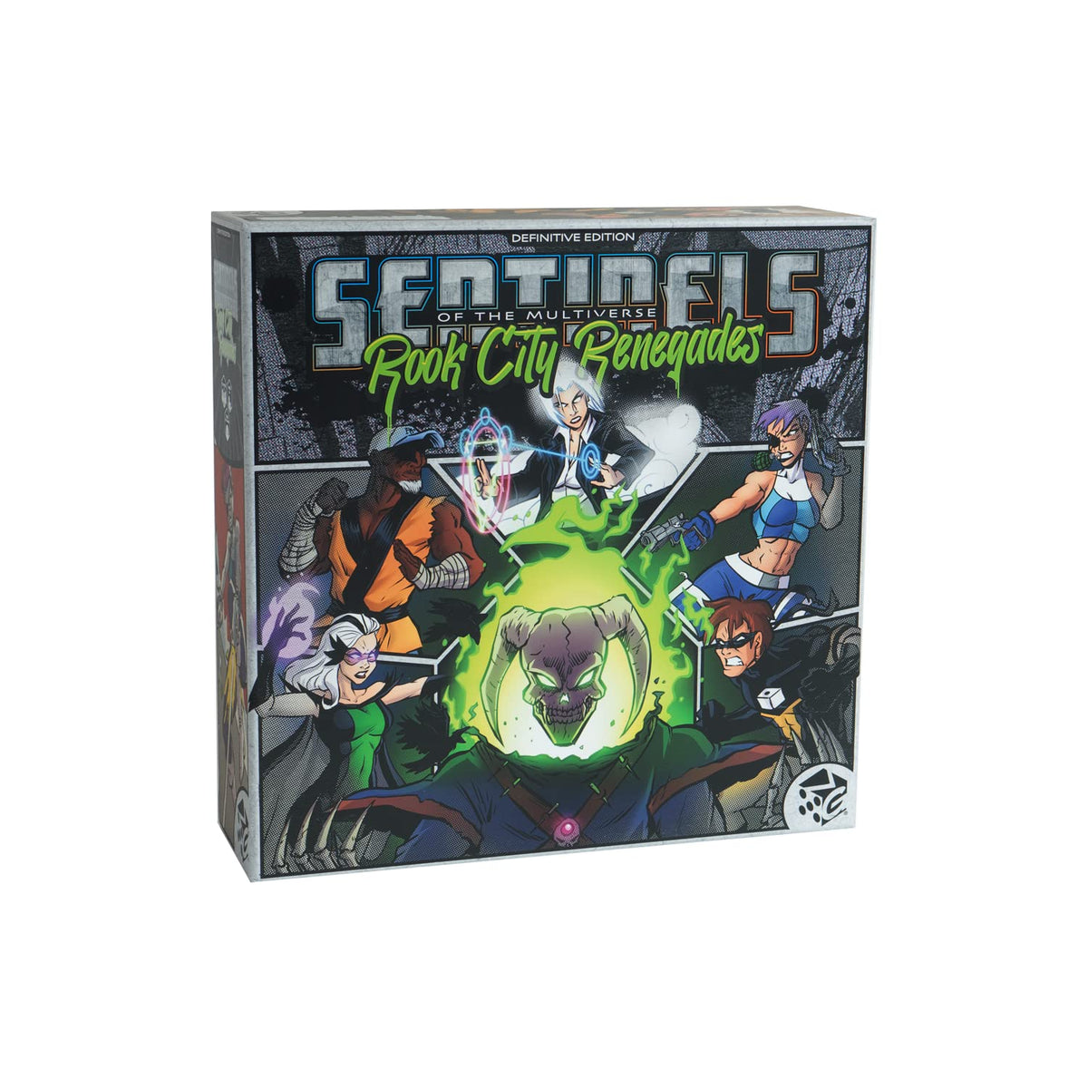 Greater Than Games Sentinels RC Renegades hero ensemble enhances cooperative strategy.