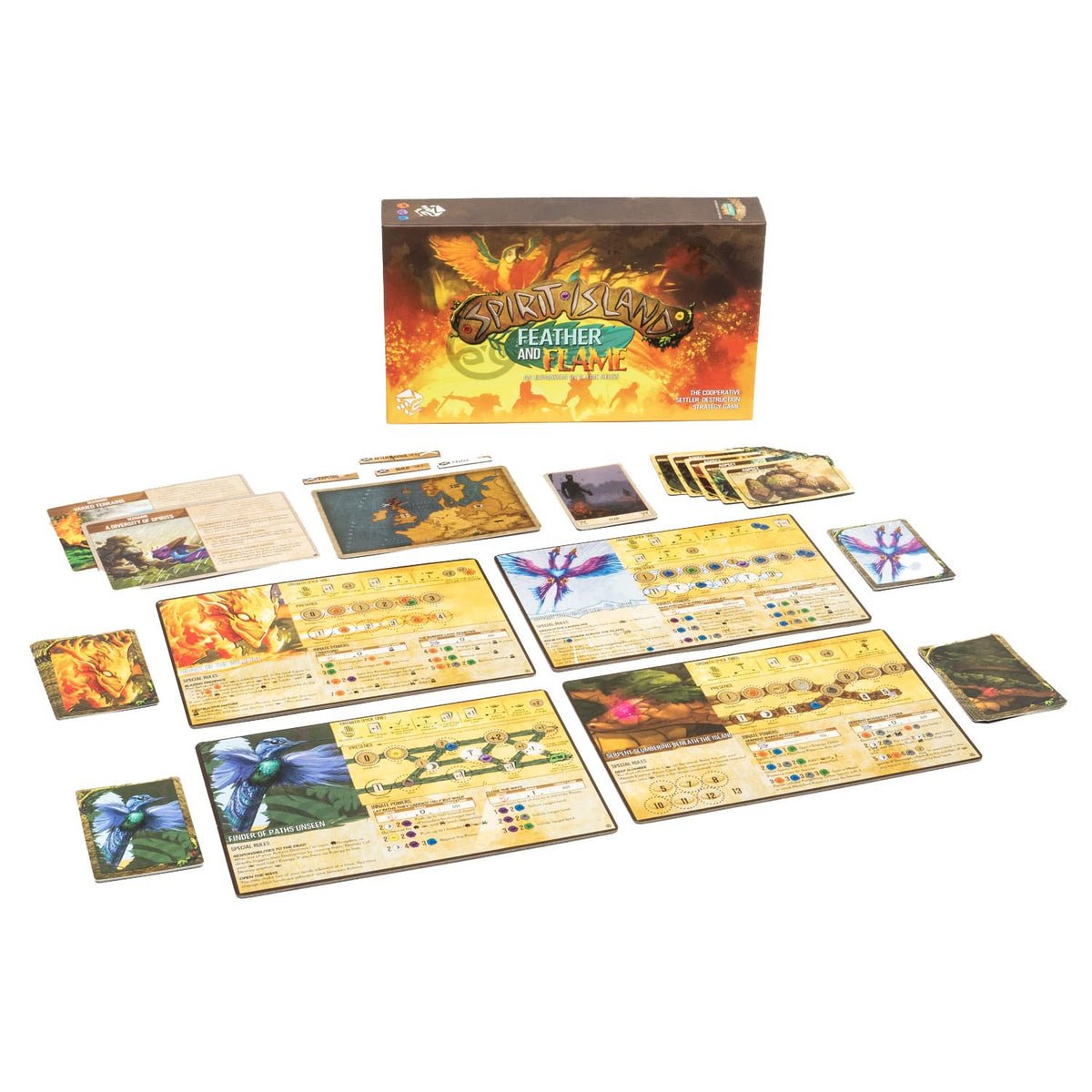 Greater Than Games Spirit Island Feather & Flame: new adversary adds strategic challenge