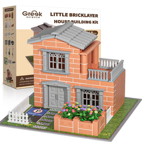 Greek Science Mini House bricks close-up enhances hands-on learning.