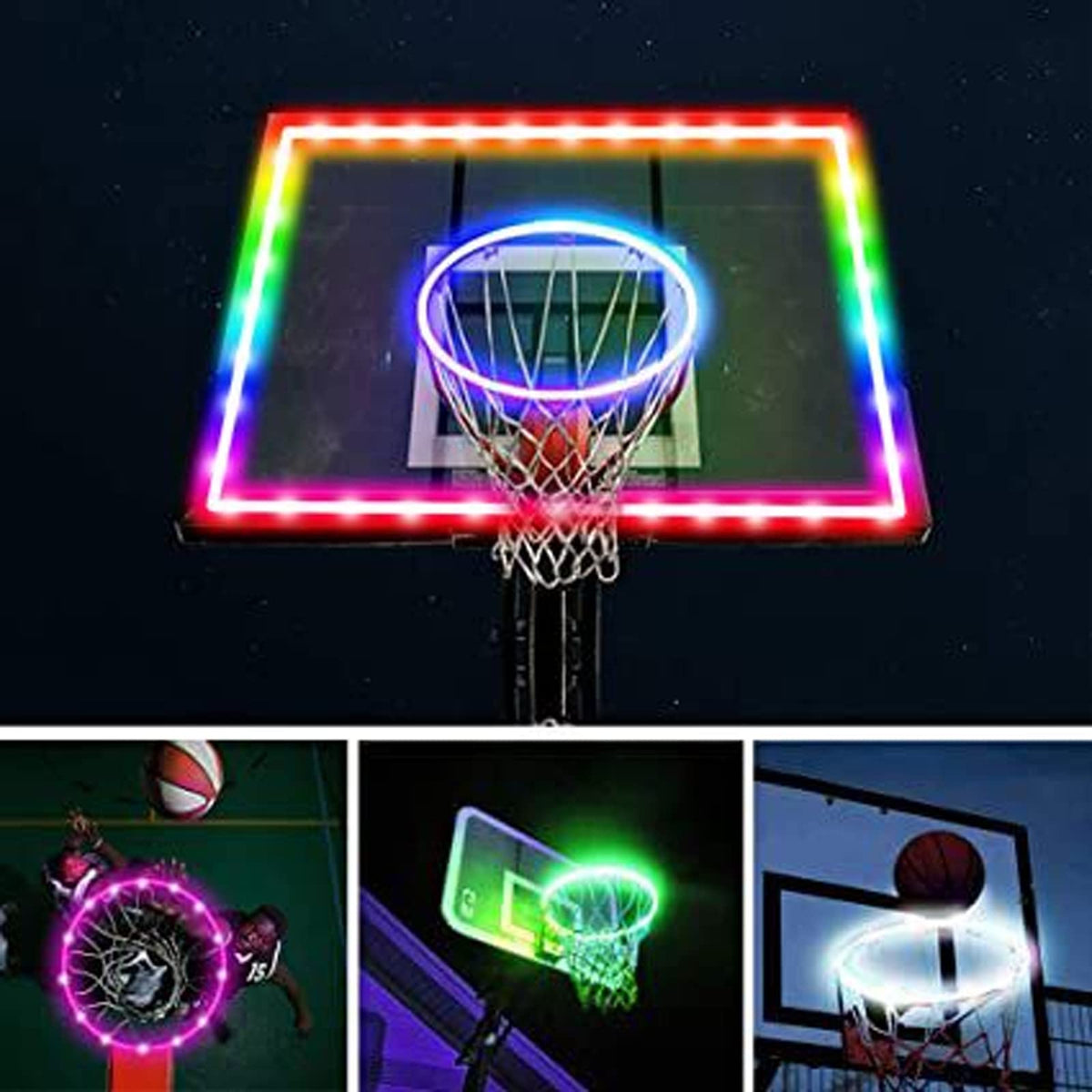 Night basketball lighting from Green Bean for indoor or outdoor use