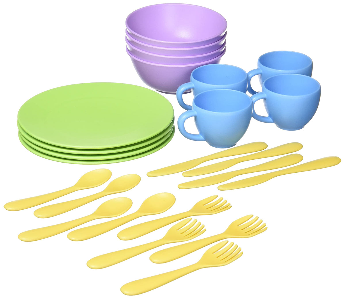 Green Toys Dish Set 4C plates for kid-friendly meals and easy cleanup