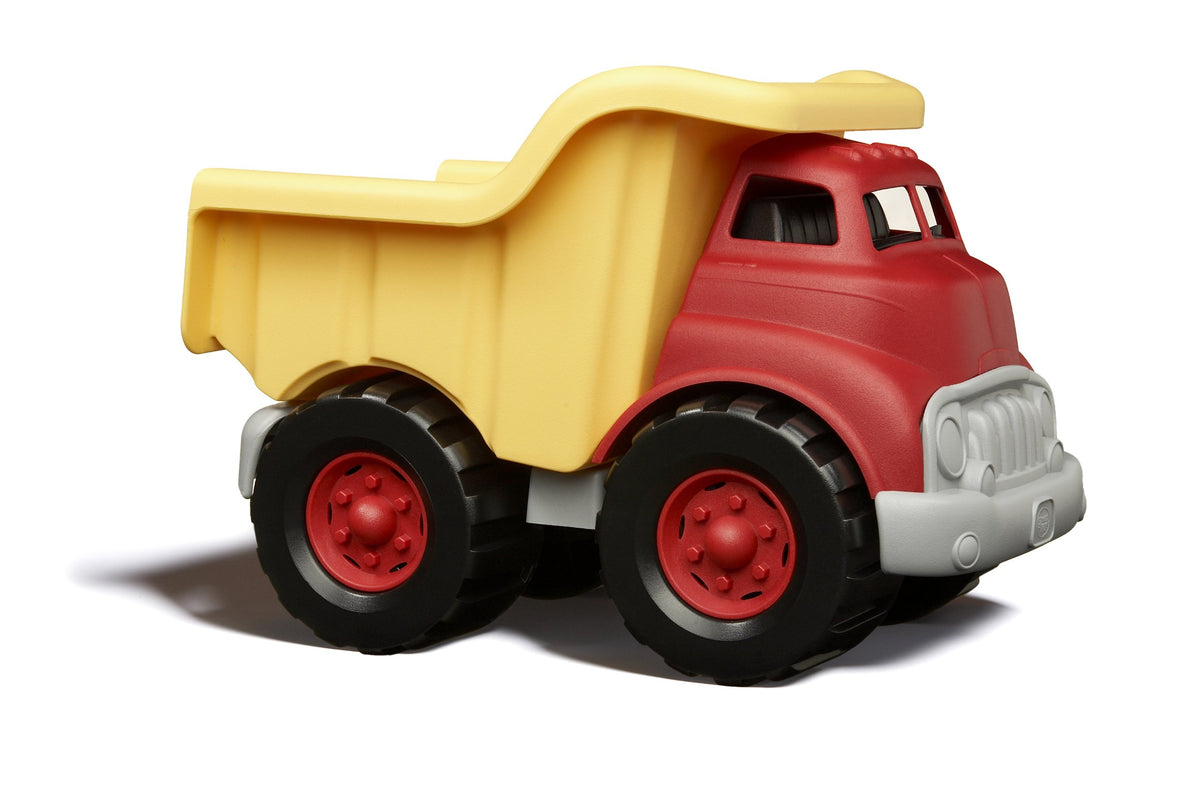 Green Toys Dump Truck made from recycled materials supports eco friendly play.