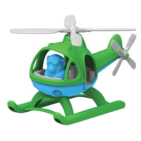 Green Toys Helicopter cockpit with pilot bear for imaginative play
