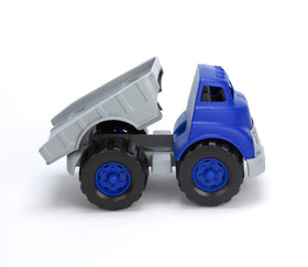 Green Toys race car red rear view, ideal for ages 12 months to 6 years.