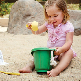 Green Toys sand play set shovel designed for digging and control