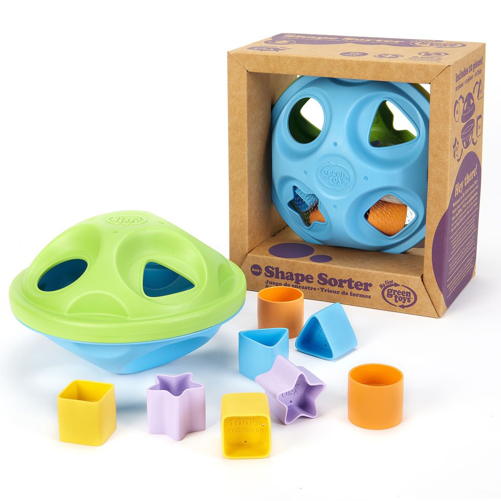 Green Toys Shape Sorter colors close-up highlights color recognition during play