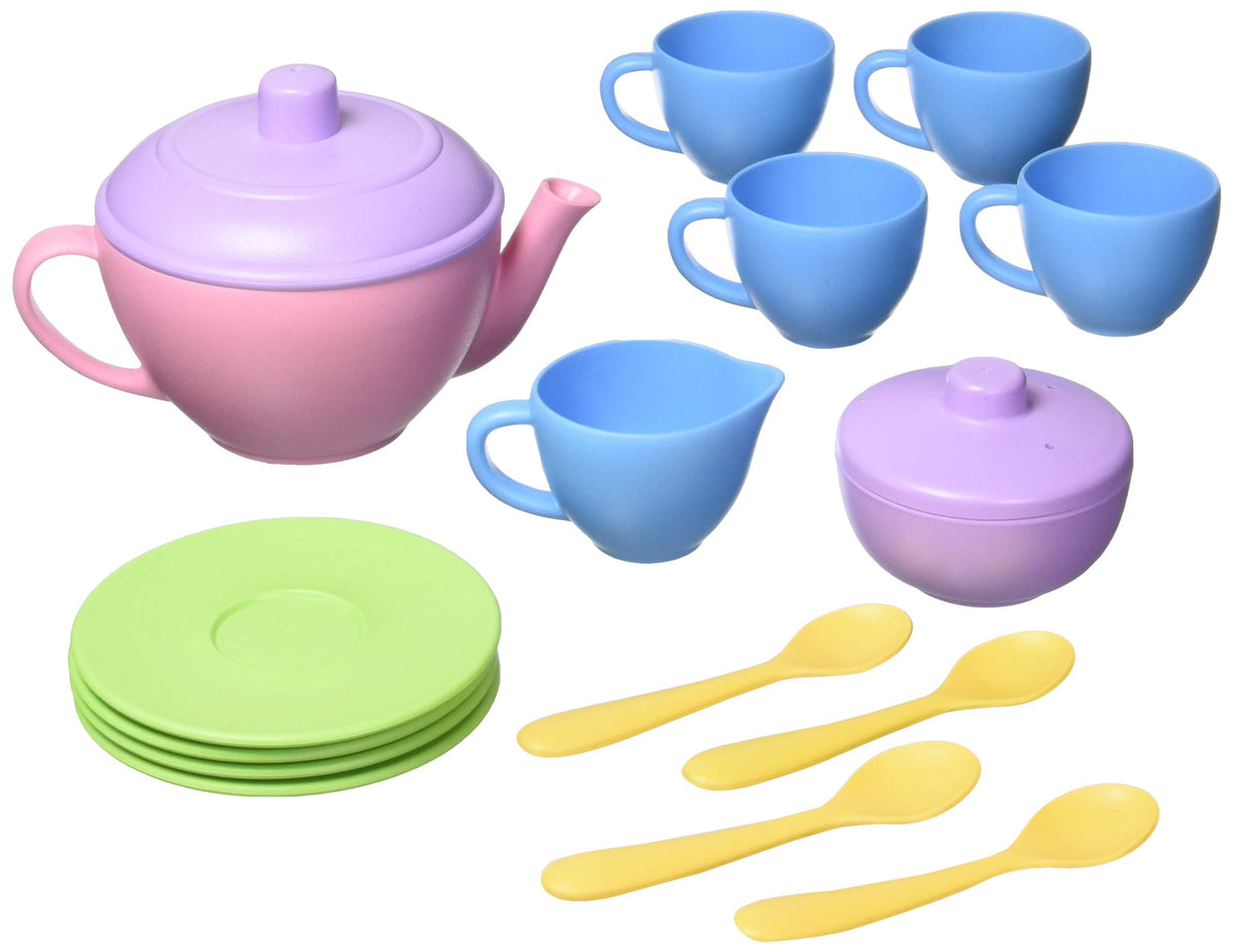 Green Toys Pink CB teapot for imaginative pretend tea time