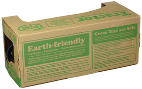 Green Toys Tractor CB Orange packaging highlights eco-friendly materials and sustainability.