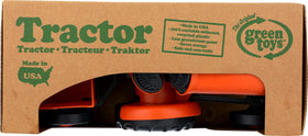 Green Toys Tractor orange packaging using recycled materials.
