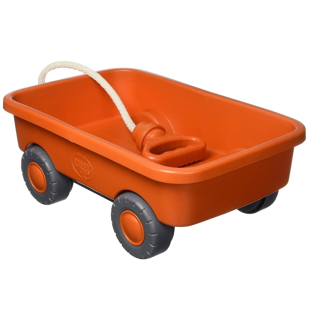Green Toys Wagon Orange CB materials are dishwasher safe for simple cleanup.