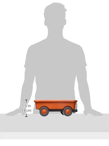 Green Toys Wagon Orange CB low-bed design makes loading easy for little hands.
