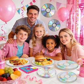 Greencian 90s party decor set pairs with disco elements for a unified look.