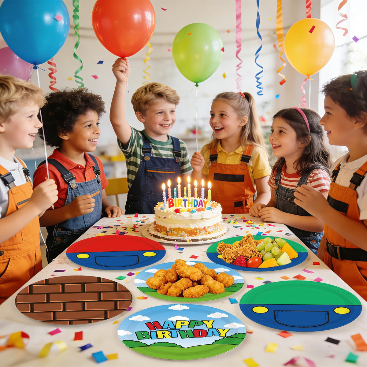 Greencian birthday set plates ideal for indoor celebrations and daily dining