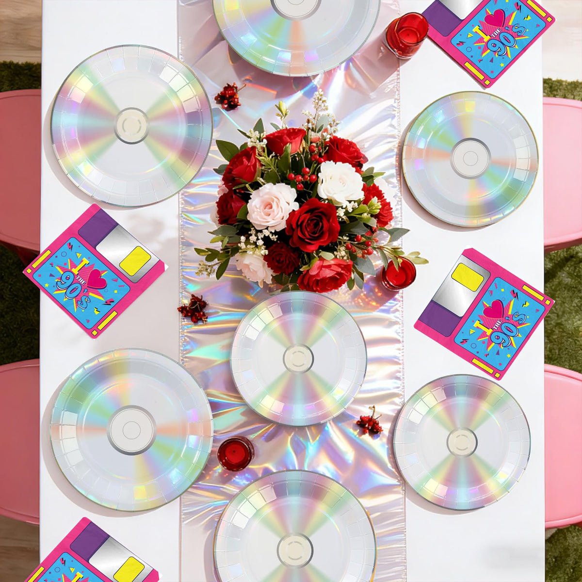 Greencian disposable party tableware saves cleanup time for guest-focused celebrations.