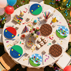 Greencian leak-resistant 9 inch plates keep colors vibrant through the event