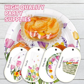 Greencian blooming napkins 6.5-inch, absorbent and festive.