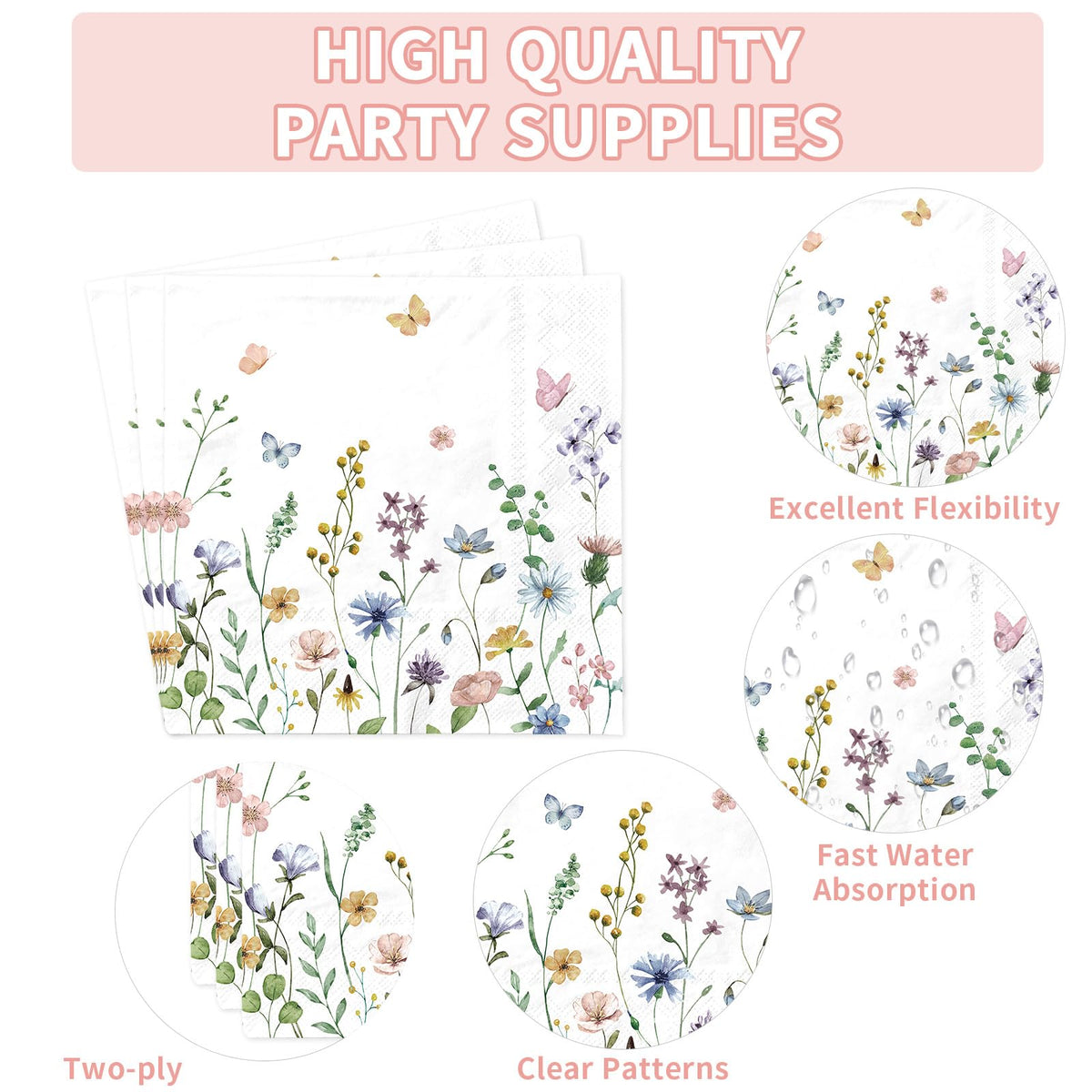 Greencian spring meadow design enhances table decor.