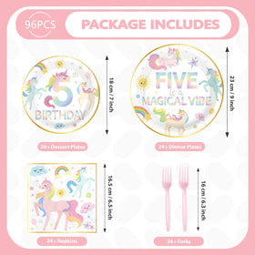 Greencian unicorn-themed banner paired with rainbow accents to boost party ambiance