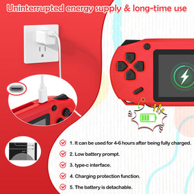 GREENCREEK 16 Bit Handheld 3-inch screen delivers vivid visuals for kids