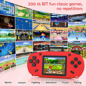 GREENCREEK 16 Bit Handheld back view in red, fingerprint resistant shell