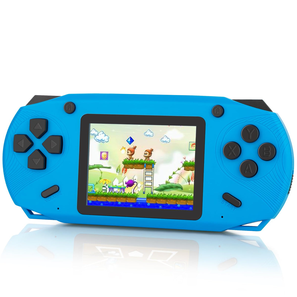 GREENCREEK 16 Bit handheld blue front view showing kid-friendly design