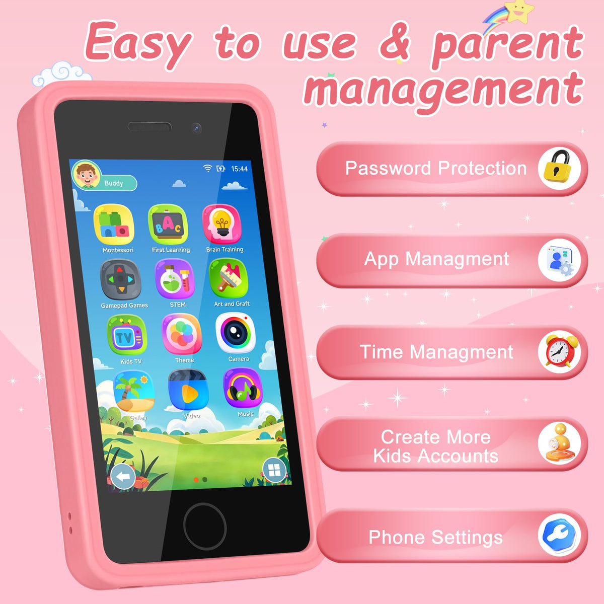 GREENCREEK Kids Phone parental controls for safer family play.