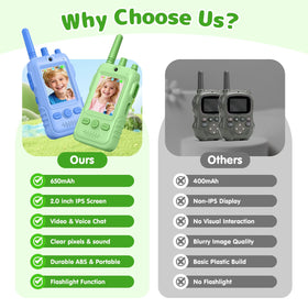 GREENKINDER Walkie video kids indoor-outdoor use for camping and backyard play