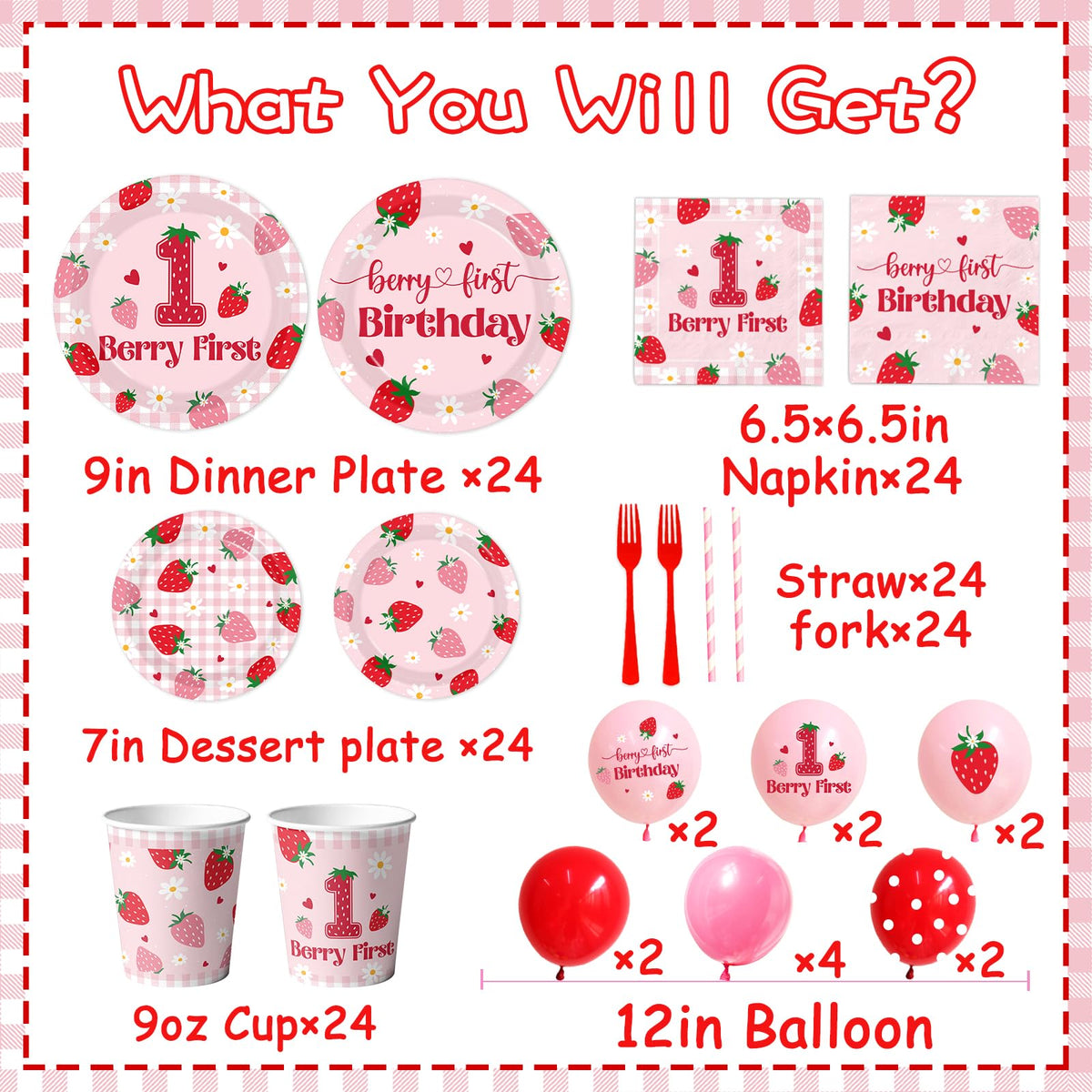 GREHUMOR Strawberry napkins 6.5in are soft and absorbent for mess-prone moments.