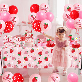 GREHUMOR Strawberry plates 9in are sturdy and leak-resistant for desserts.