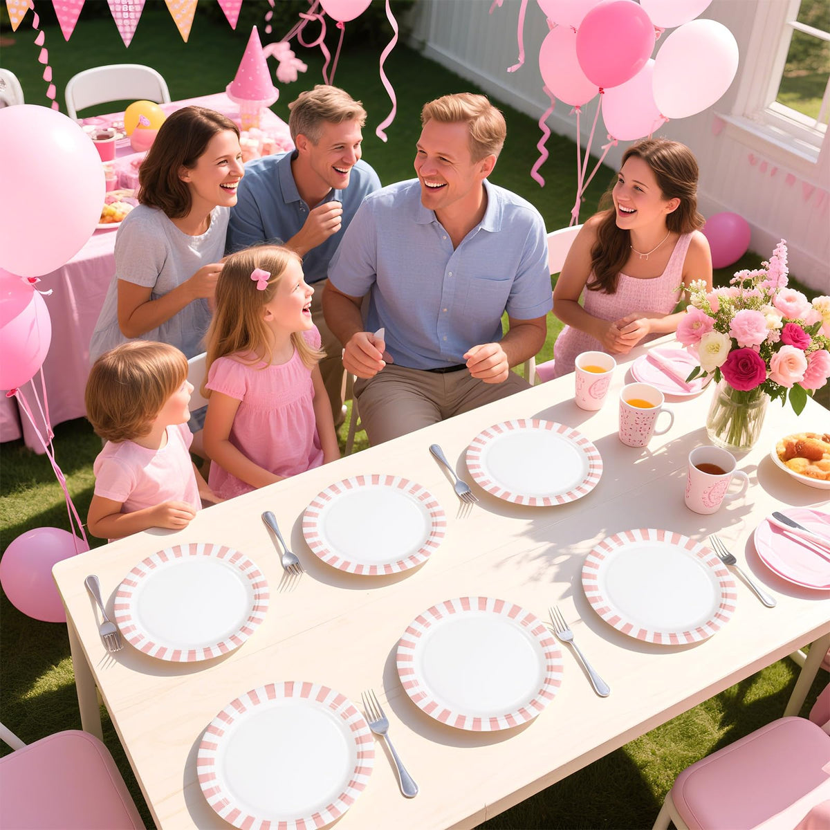 Grencian disposable plates reduce cleanup after parties.