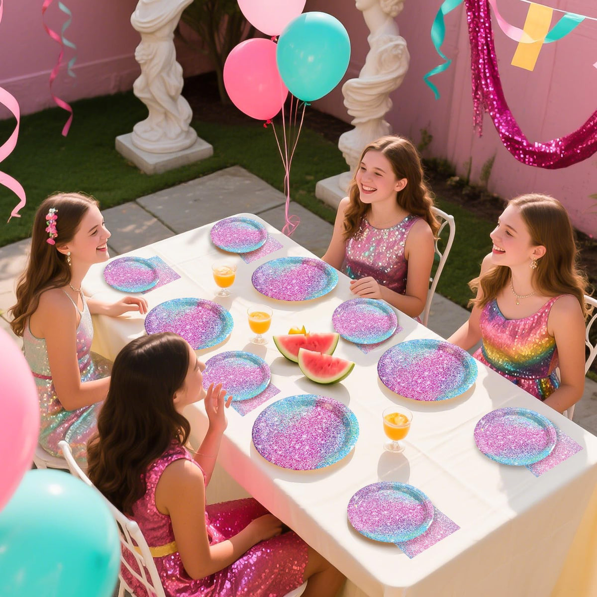 Grencian disposable partyware set simplifies cleanup after celebrations
