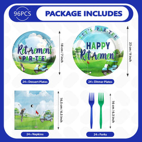 Grencian golf retirement dessert plates 7in for easy dessert portions.