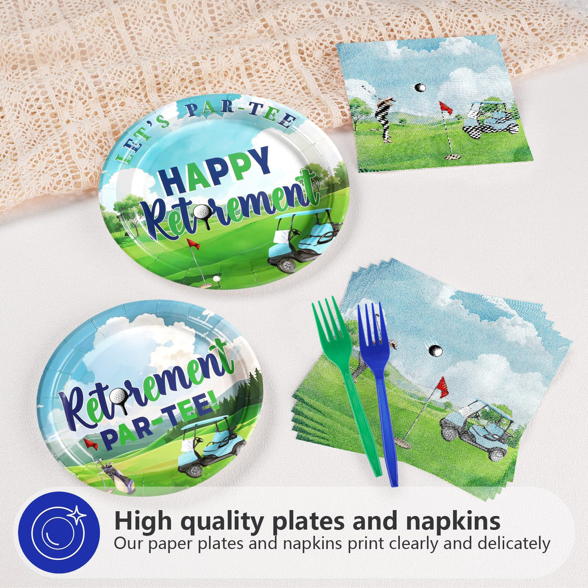 Grencian golf retirement napkins soft and thick for absorption.