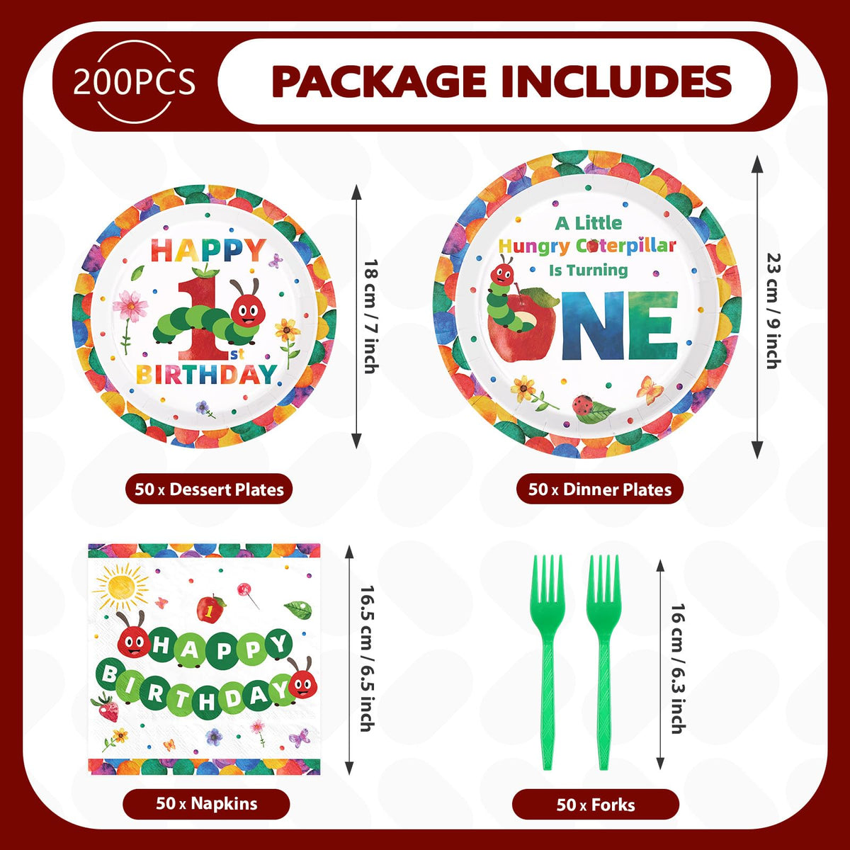 Grencian Hungry Caterpillar 7-inch plates add festive dessert moments