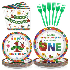 Grencian Hungry Caterpillar 9-inch plates for easy cake cleanup