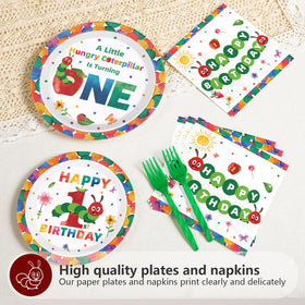 Grencian Hungry Caterpillar tableware set coordinates vibrant party decor
