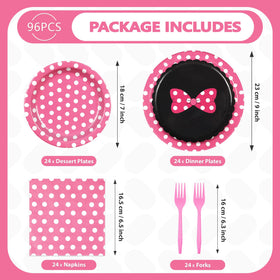 Grencian pink mouse 7-inch dessert plates for sweet treats at celebrations.