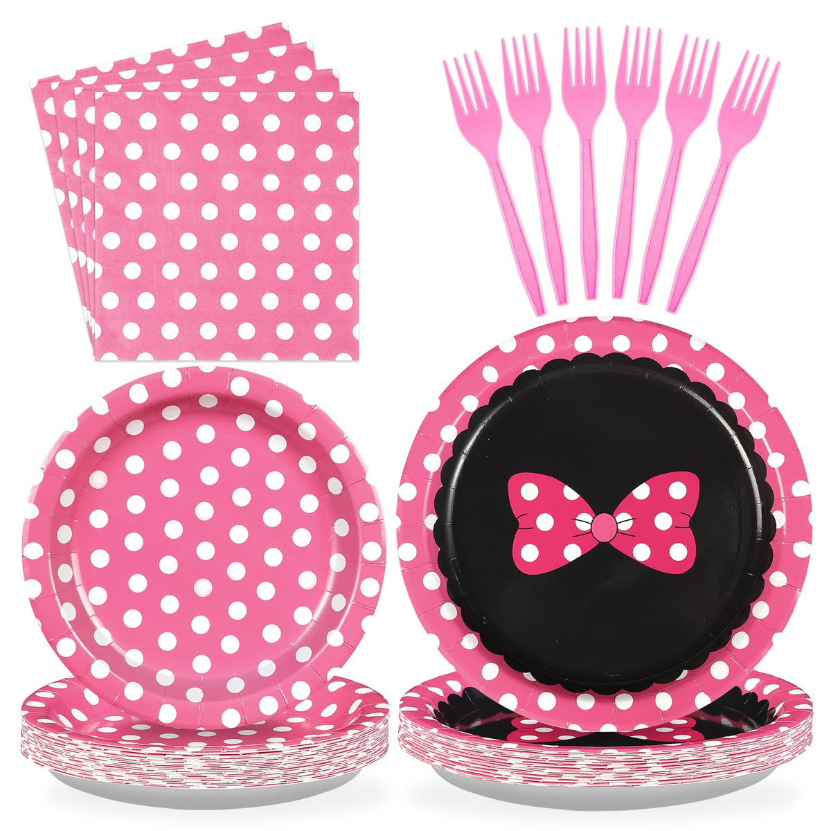 Grencian pink mouse 9-inch plates for festive kids' parties and easy cleanup.